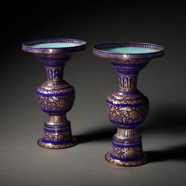 7. Pair of Temple Vases