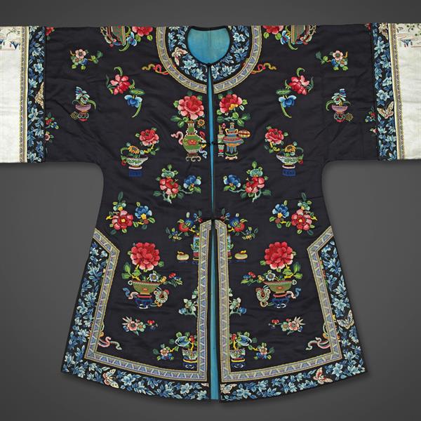 31. Embroided Midnight Blue Lady's Informal Robe