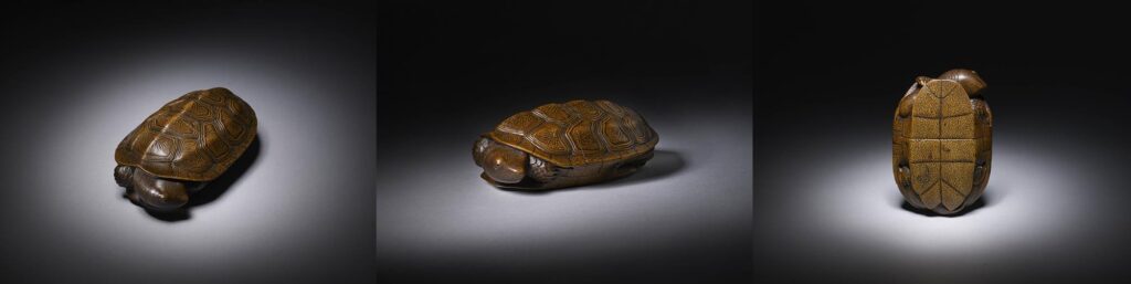Carved Boxwood Turtle Inro
