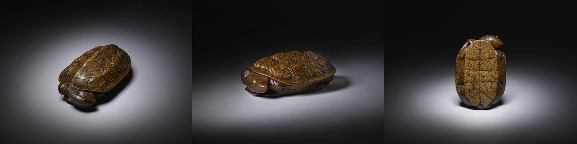 Carved Boxwood Turtle Inro