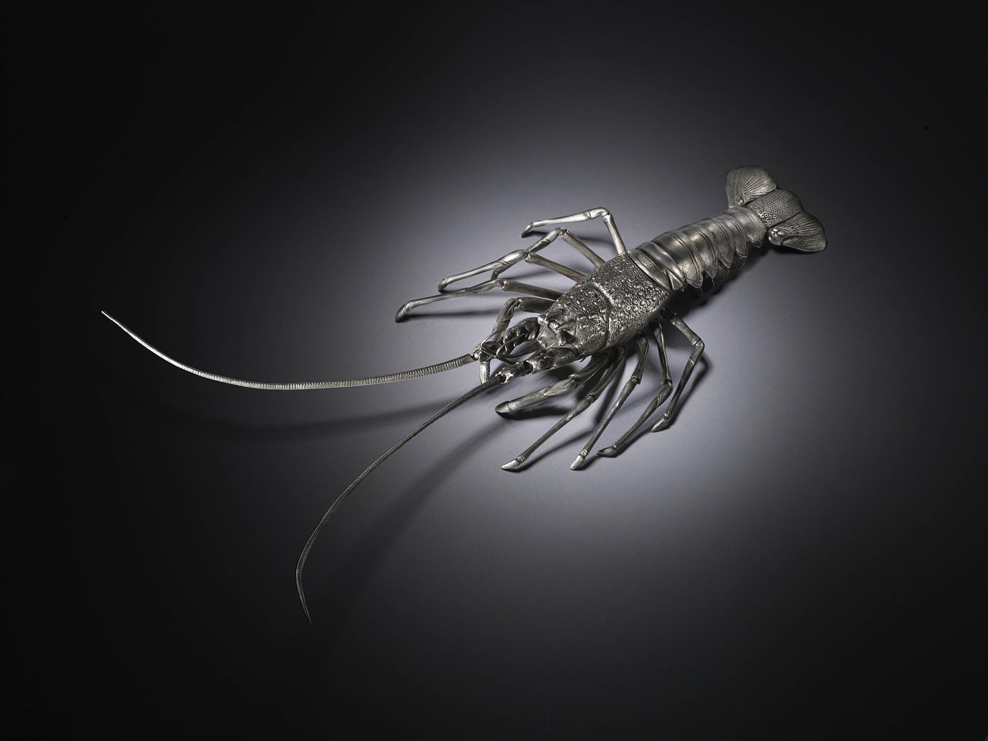 Articulated Silvered Bronze Crayfish SOLD