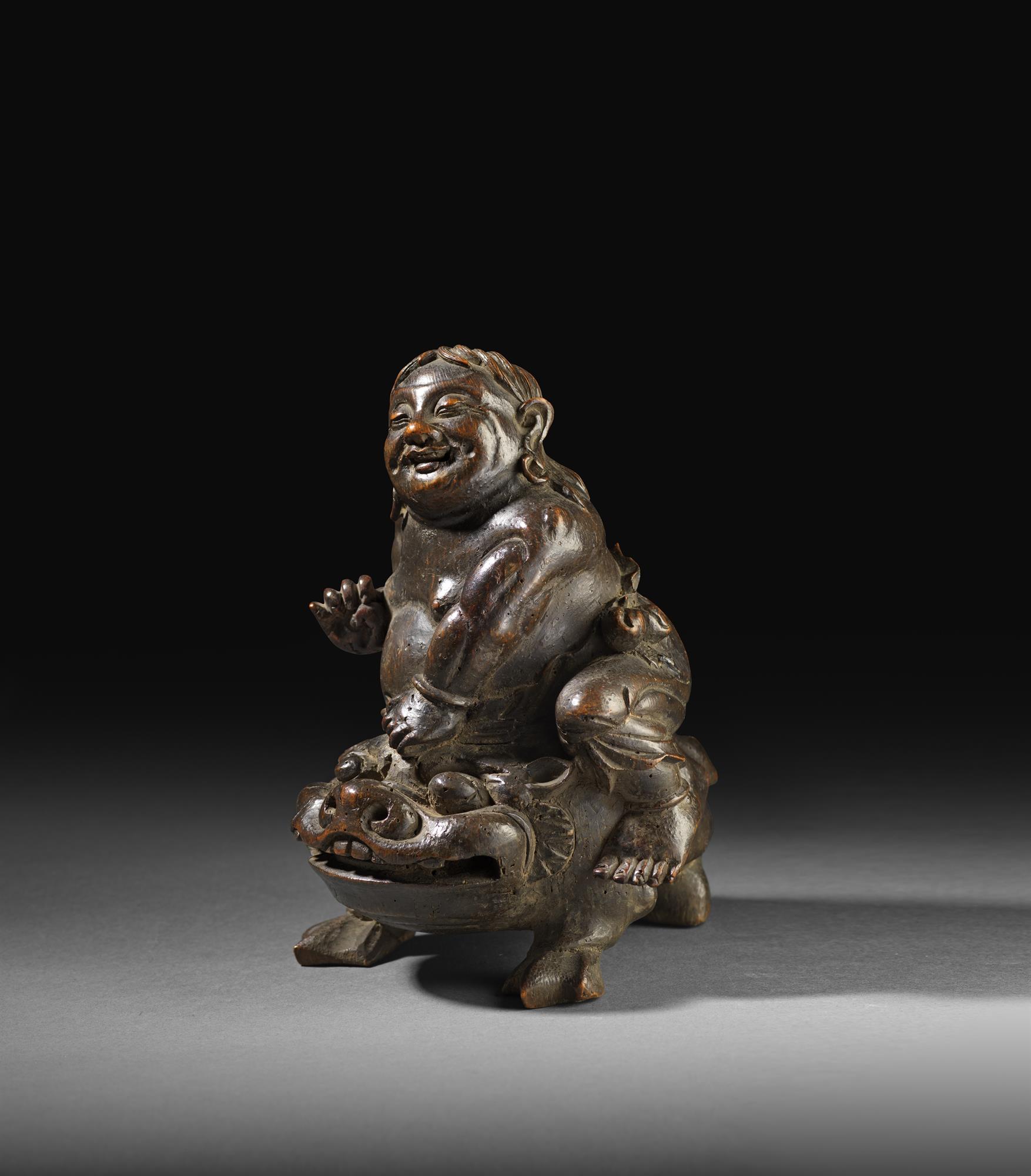 Carved Bamboo Figure of the Immortal Liu Hai