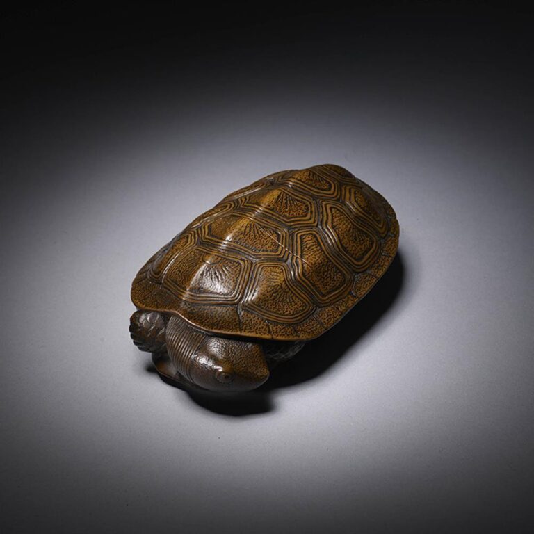 Carved Boxwood Turtle Inro