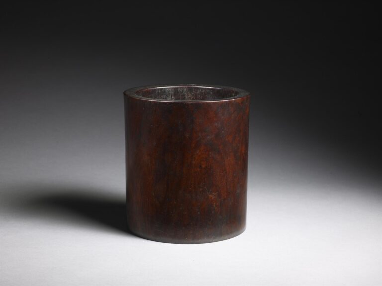 Haung Huali Wooden Brush Pot
