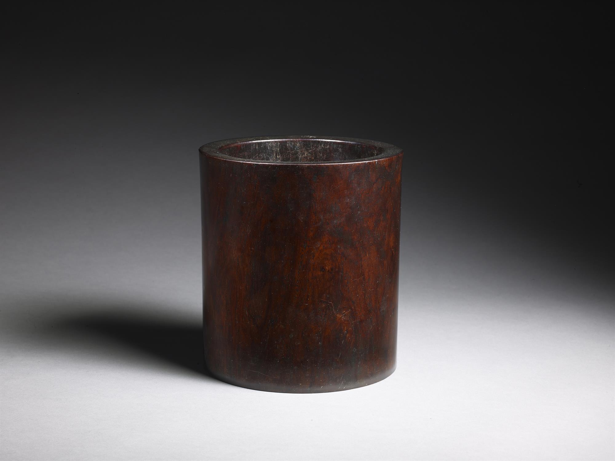 Haung Huali Wooden Brush Pot