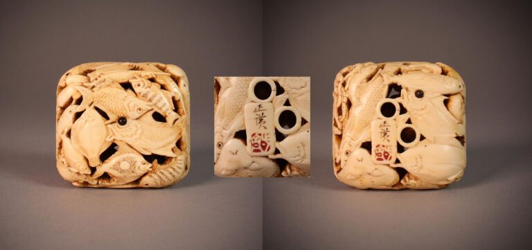Hosai Masahiro Fish Netsuke