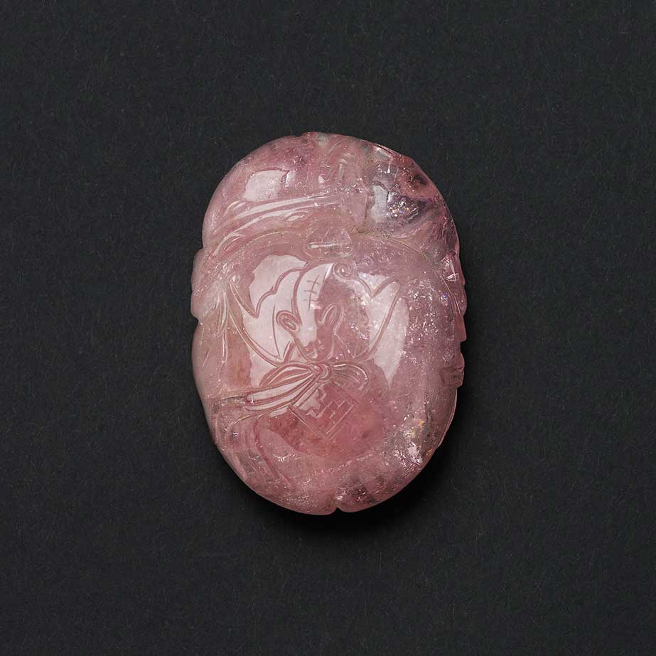 Tourmaline Pebble Carving SOLD