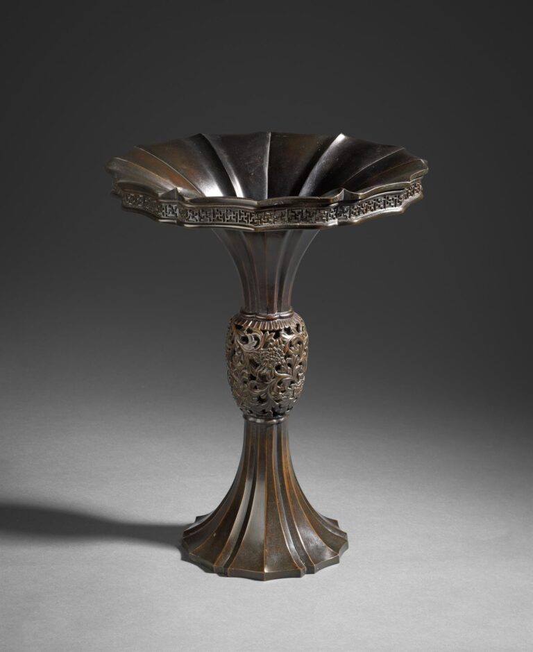 Elegant Bronze Flower Vase