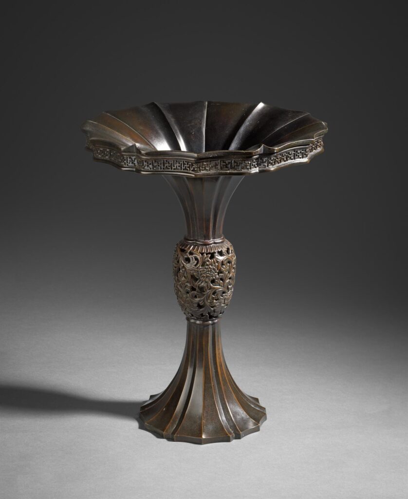 Elegant Bronze Flower Vase
