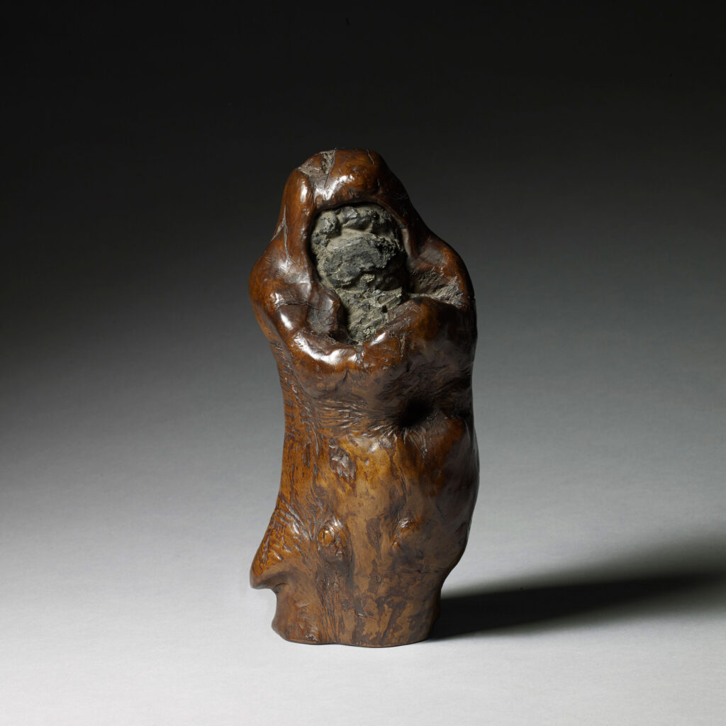 A Rootwood Carving of Daruma
