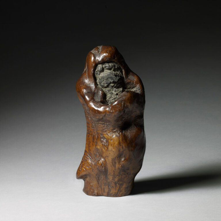 A Rootwood Carving of Daruma