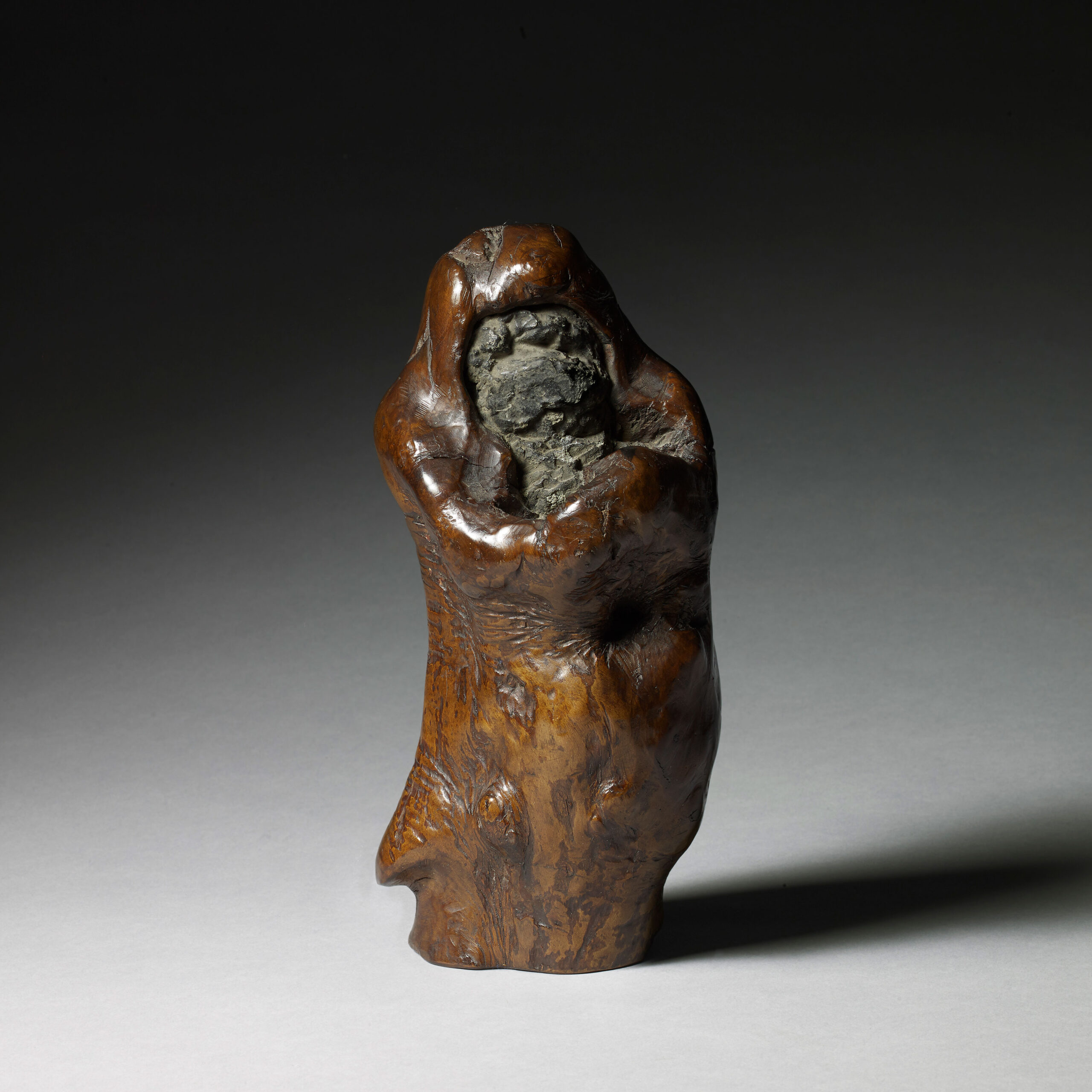 A Rootwood Carving of Daruma