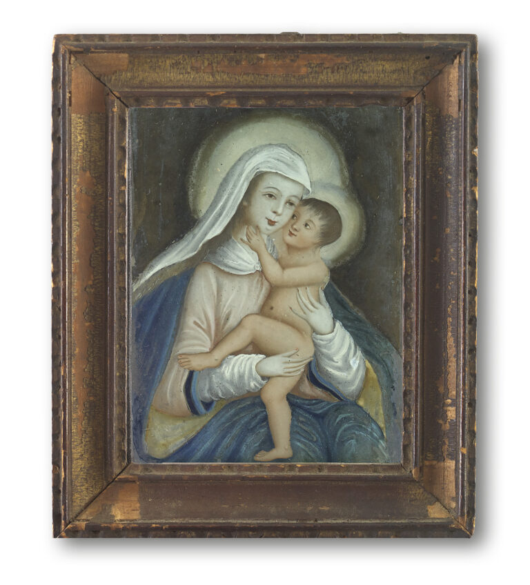 Small reverse glass painting