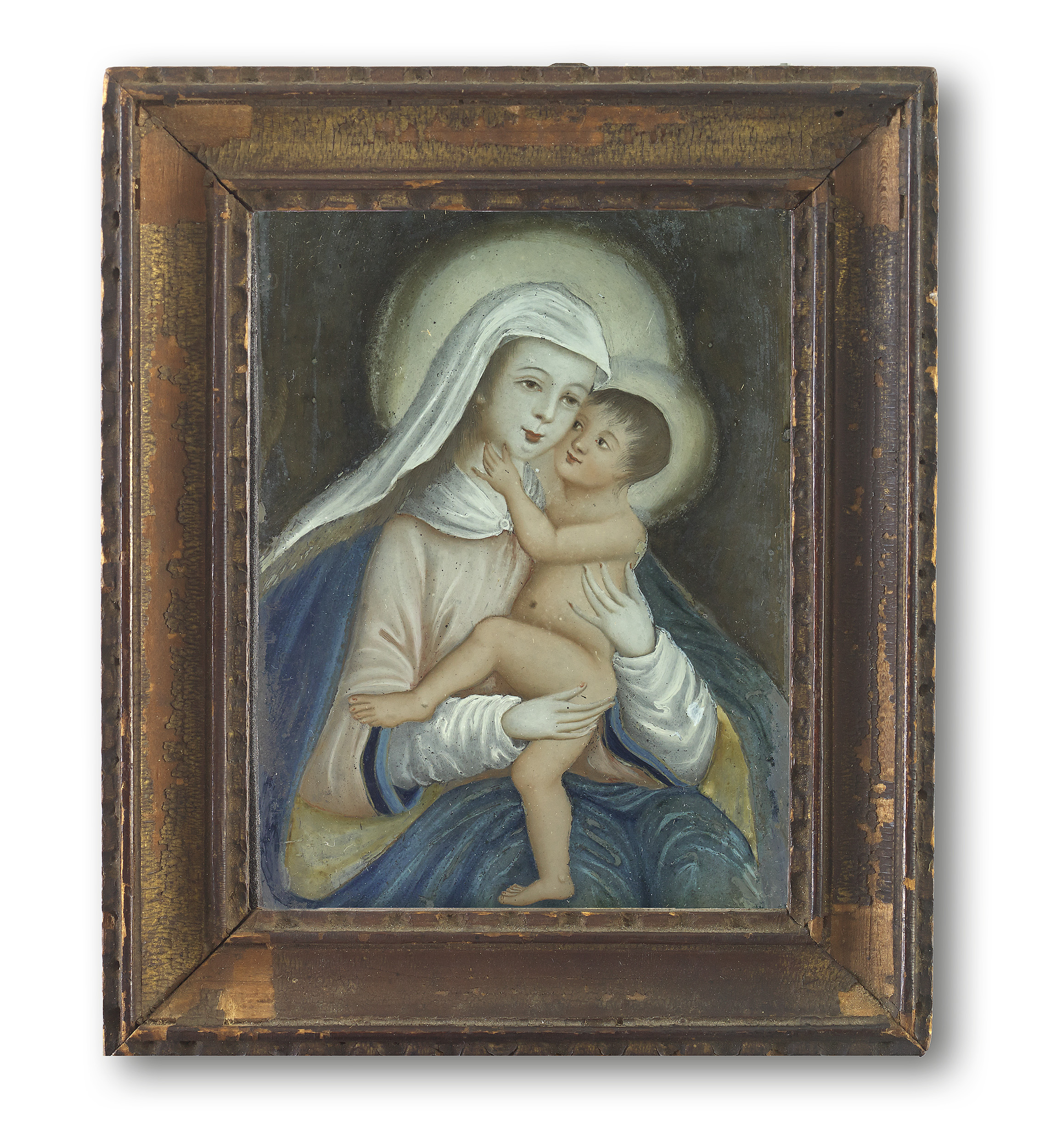 Small reverse glass painting