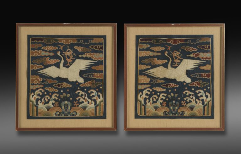 Pair of Korean Rank Badges