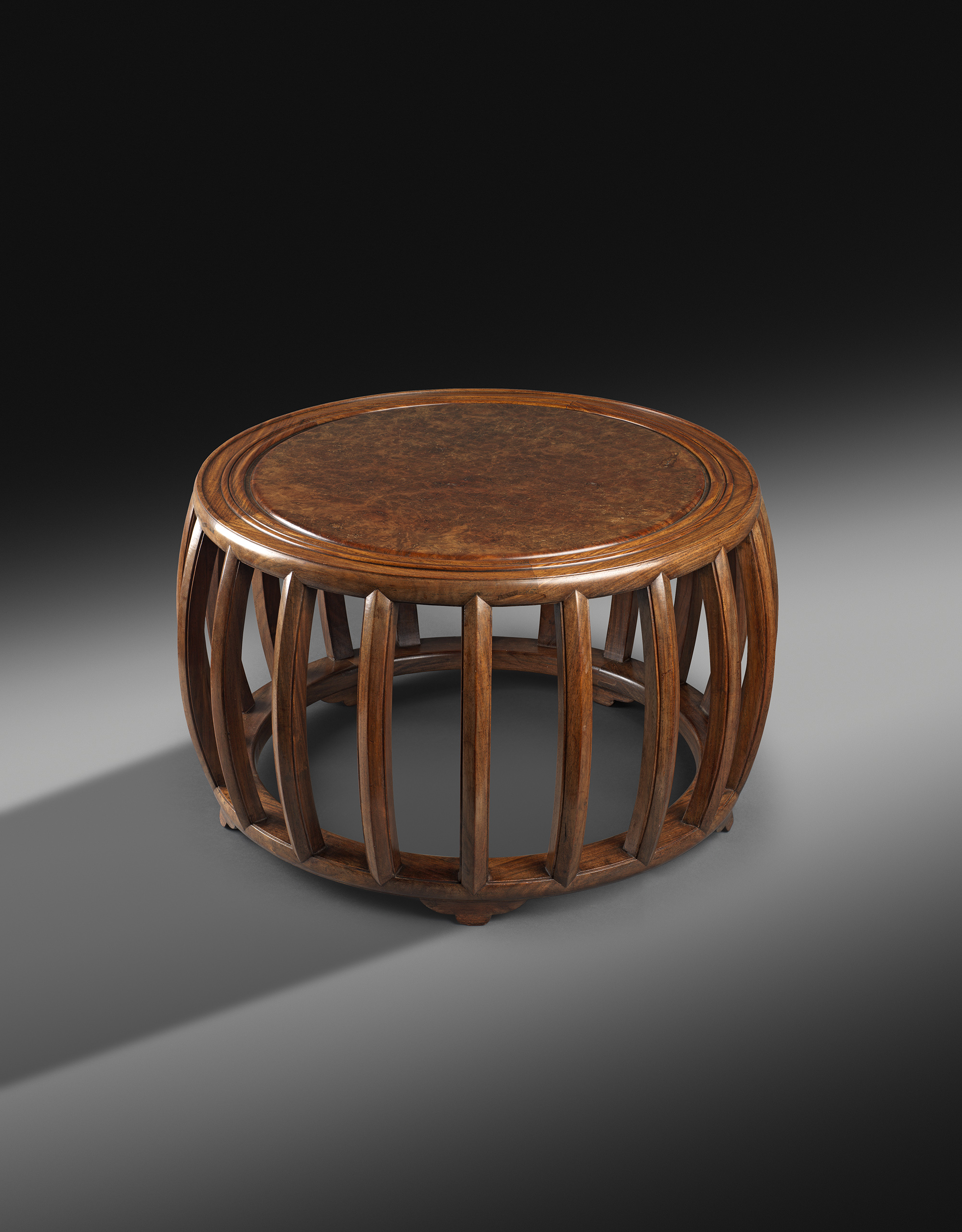 Low Wooden Table with Rich Patina