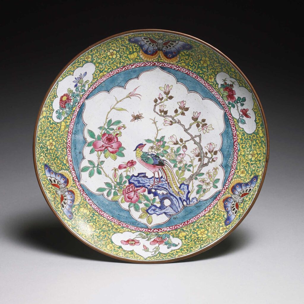Decorated Enamel Dish