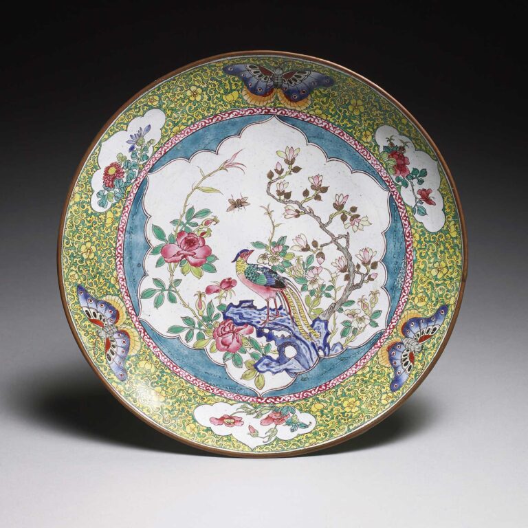 Decorated Enamel Dish