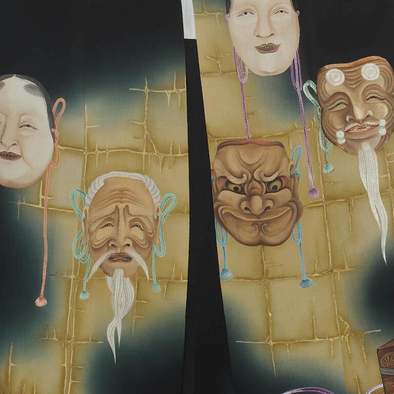 Kimono with masks