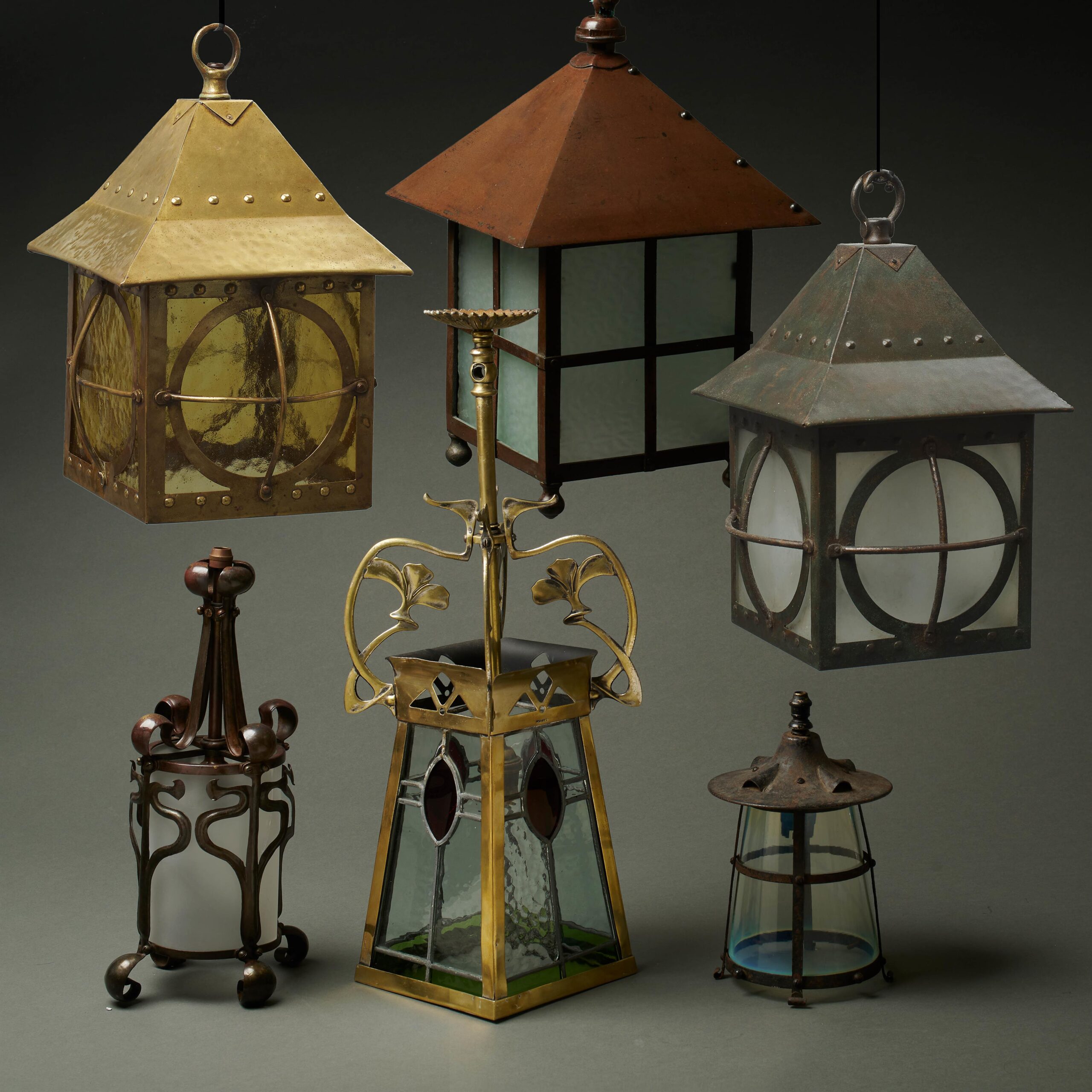 Six Arts and Crafts Lanterns