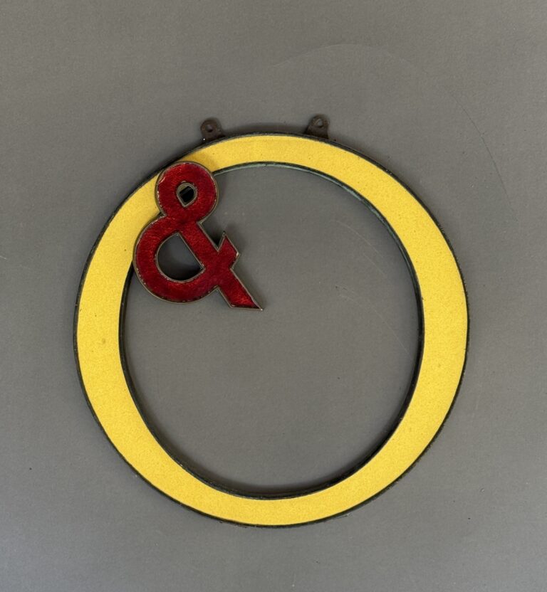 Large Enamel Copper O and Enamel Ampersand