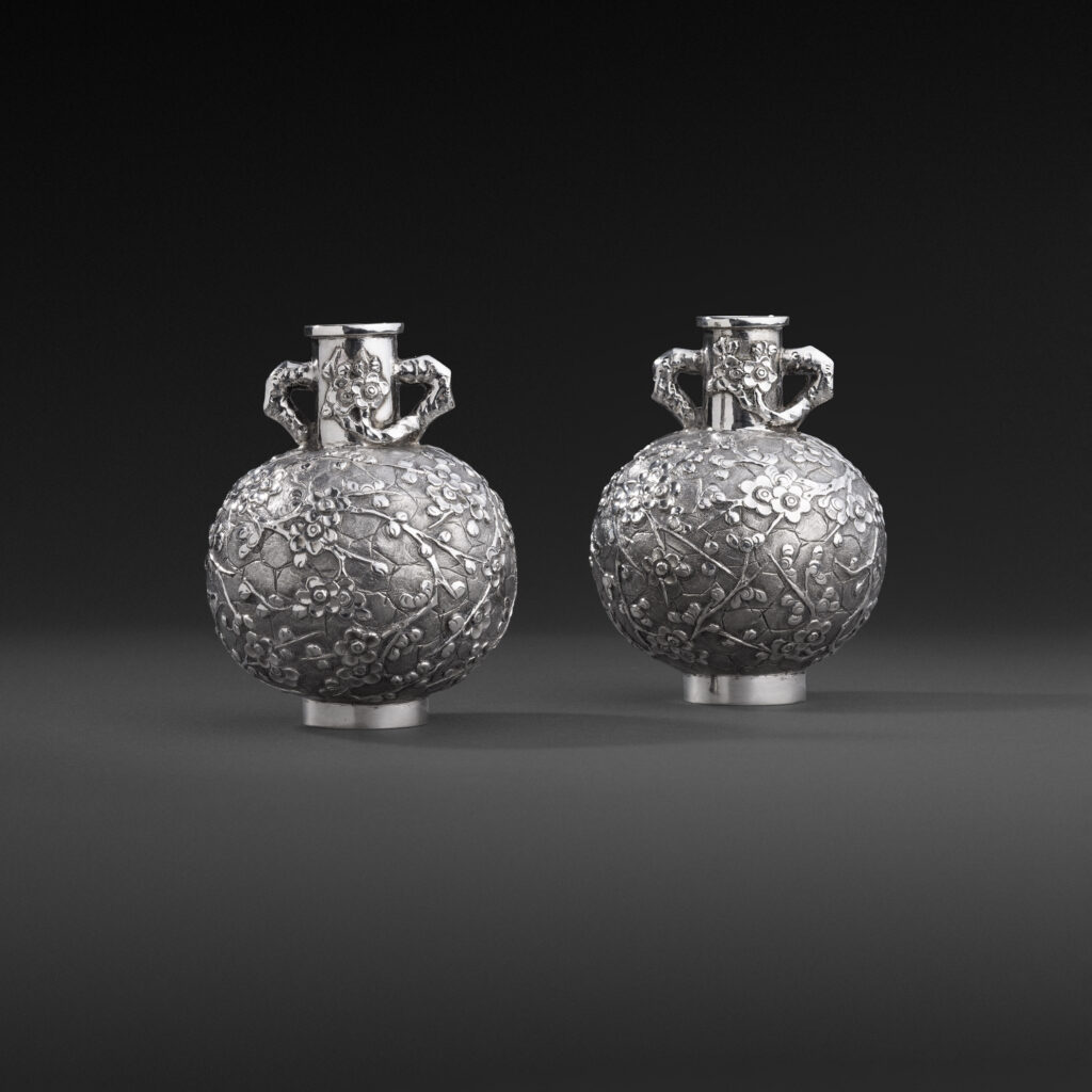 Pair of Silver Vases