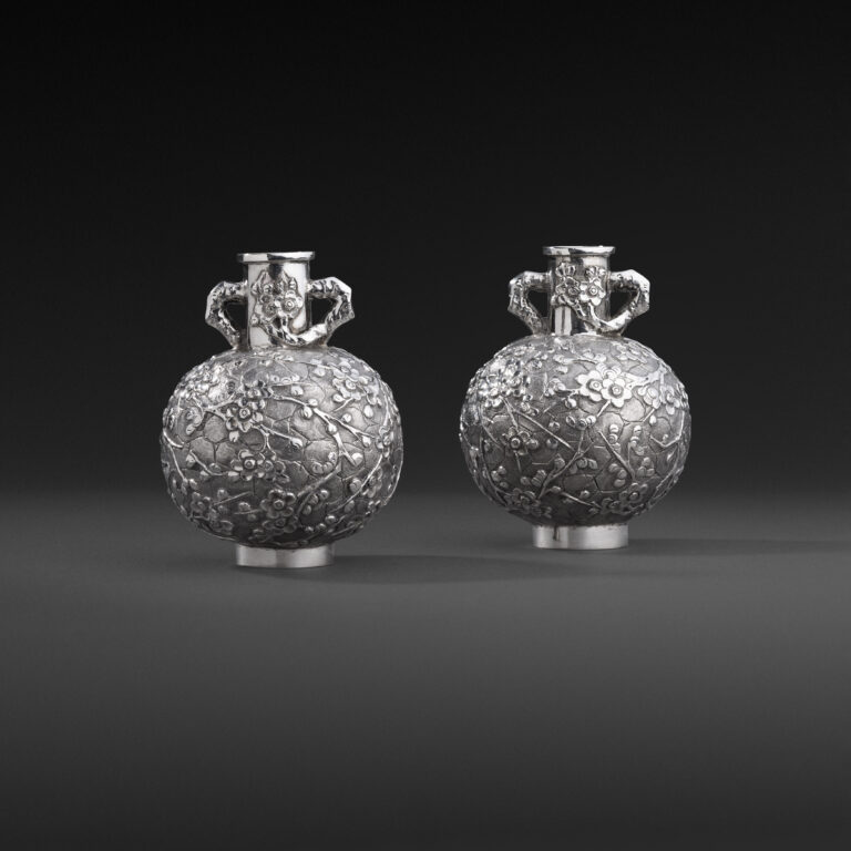 Pair of Silver Vases