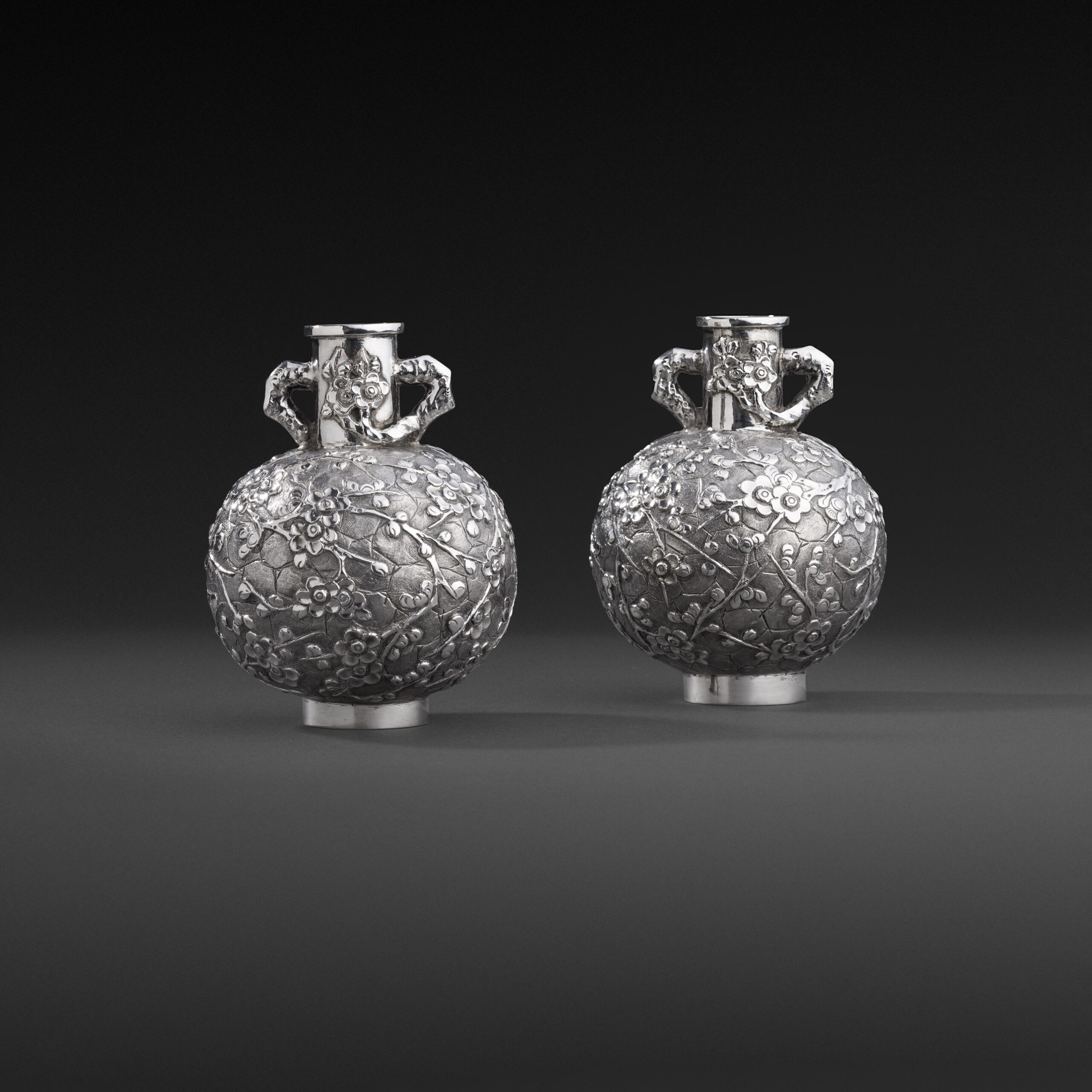 Pair of Silver Vases