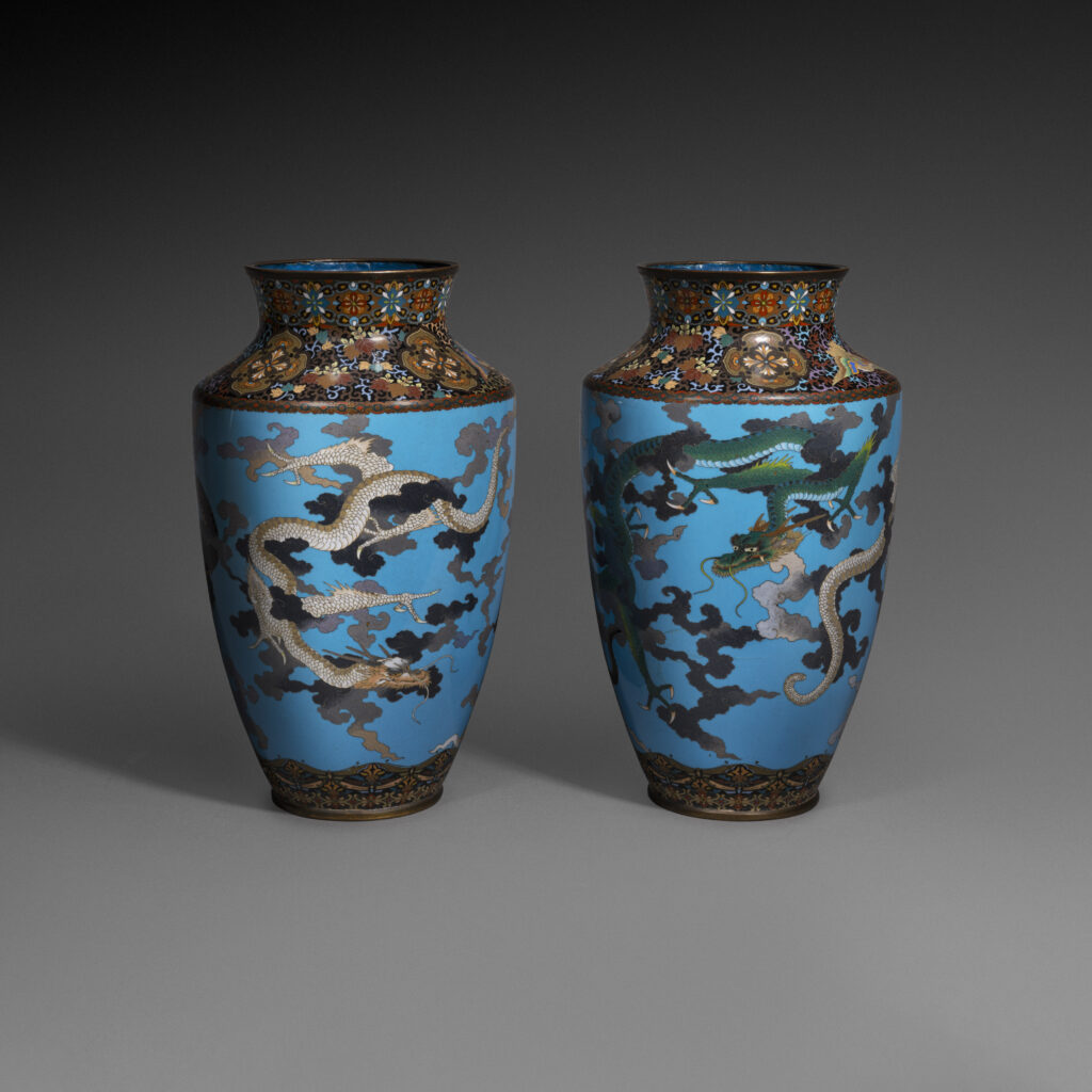 Pair of Cloisonné Vases