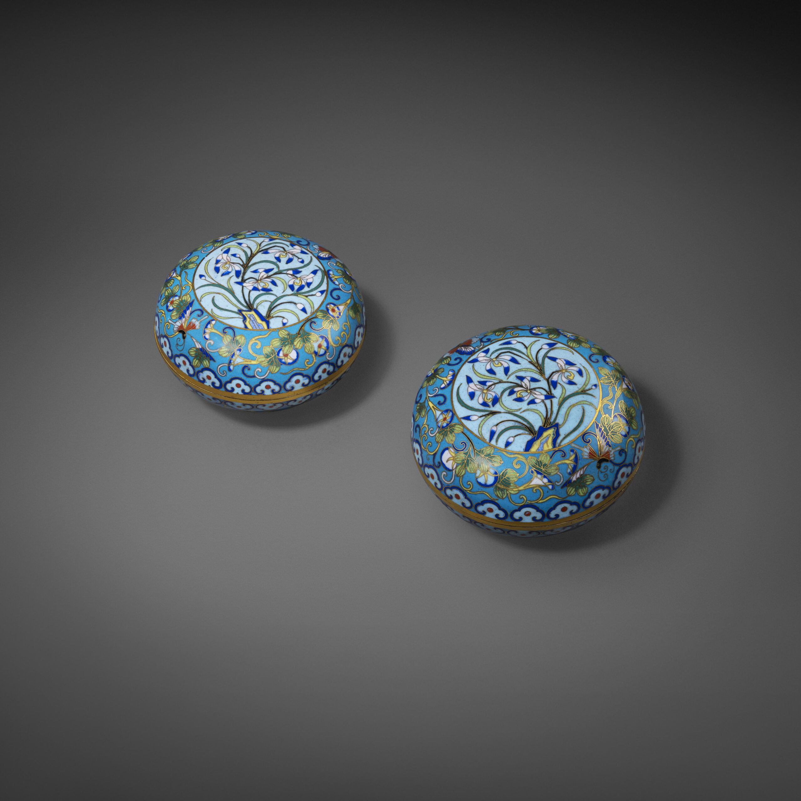 Pair of Cloisonné Boxes