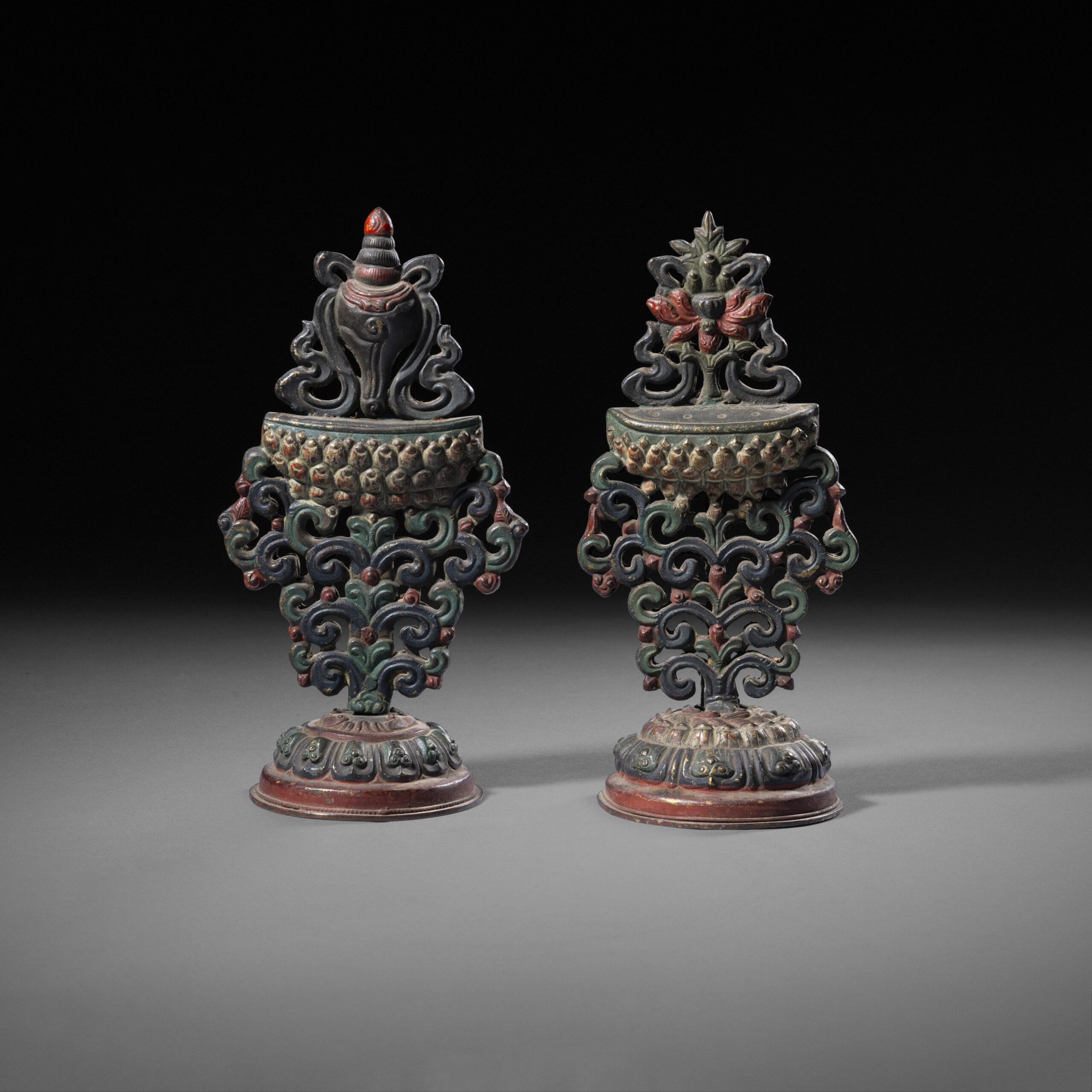 Pair of Copper Altar Emblems
