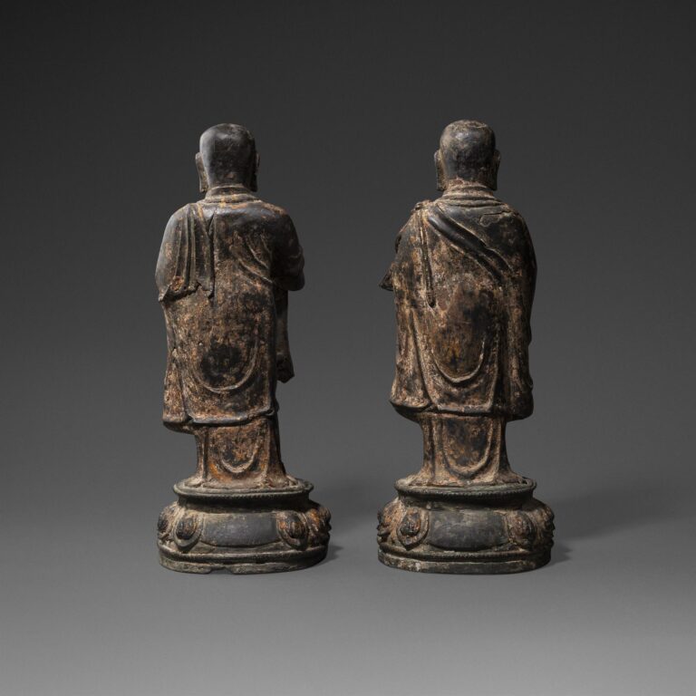 Pair of Bronze Ming Figures