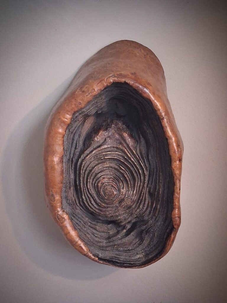 Burr wood sculpture