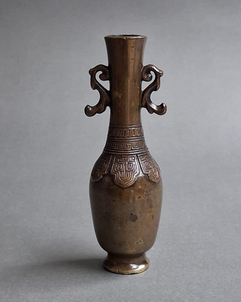 A small Chinese bronze scholar’s vase
