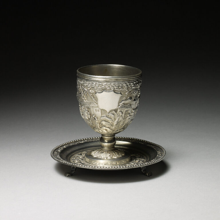 Silver Wine Cup and Saucer